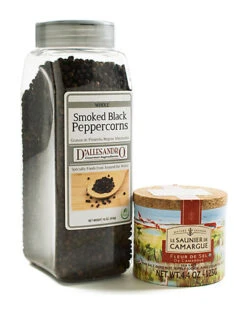 Igourmet 2pc Sea Salt & Smoked Black Pepper Set Home