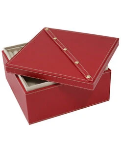 Studded Leather 2-Level Jewelry Box Home -Home Furnishing Store 3010202495 RLLD 3