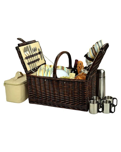 Buckingham Picnic Basket For 4 With Coffee Set Home Hamptons 4 Buckingham Picnic Basket For 4 With Coffee Set Home Hamptons - Image 4
