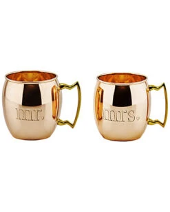 Set Of 2 Solid Copper 16oz Moscow Mule Mugs Home