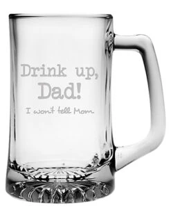 Glass Susquehanna Glass Drink Up Dad Jumbo Beer Mug Home