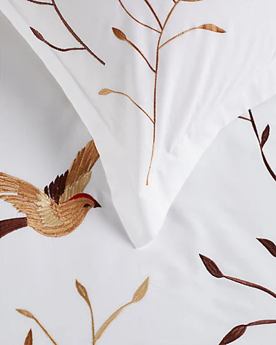 Superior Embroidered Swallow 3pc Duvet Cover Set Home 2 Superior Embroidered Swallow 3pc Duvet Cover Set Home - Image 2