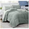 6pc Garment Washed Complete Bed Set Home