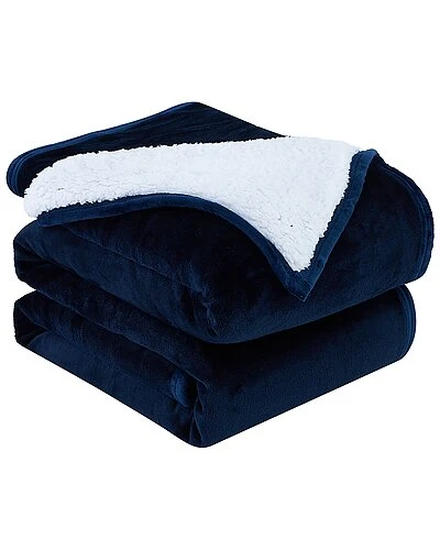 Ultra-soft Reversible Sherpa Fleece Blanket Home 2 Ultra-soft Reversible Sherpa Fleece Blanket Home - Image 2