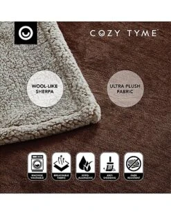 Saleem Flannel Reversible Sherpa Throw Home -Home Furnishing Store 3030175743 RLLD 4