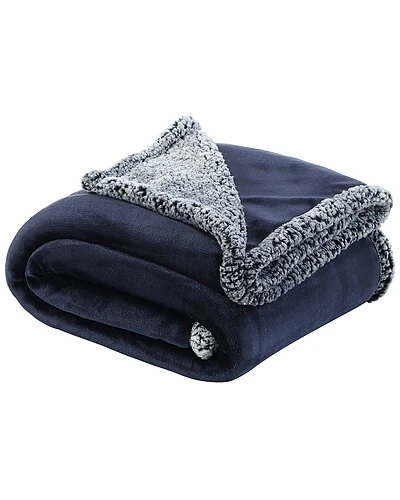 Saleem Flannel Reversible Heathered Sherpa Throw Home 2 Saleem Flannel Reversible Heathered Sherpa Throw Home - Image 2