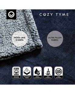 Saleem Flannel Reversible Heathered Sherpa Throw Home 7 Saleem Flannel Reversible Heathered Sherpa Throw Home -Home Furnishing Store 3030175748 RLLD 4