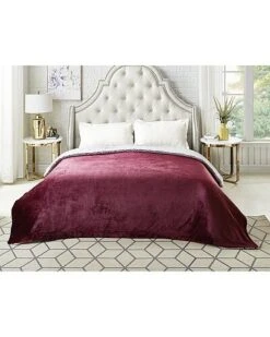 Saleem Flannel Reversible Sherpa Throw Blanket Home