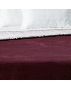 Saleem Flannel Reversible Sherpa Throw Blanket Home -Home Furnishing Store 3030175758 RLLD 3