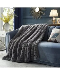 Wny Faux Lamb Fur Throw Home