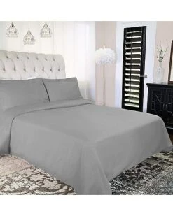 Superior Solid 300-Thread Count Cotton Percale Duvet Cover Set Home