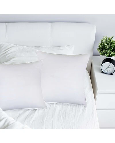 Superior Microfiber Square Hypoallergenic Down Alternative Decorative Euro Bed Pillow Inserts- Set Home 2 Superior Microfiber Square Hypoallergenic Down Alternative Decorative Euro Bed Pillow Inserts- Set Home - Image 2