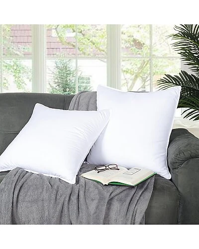 Superior Microfiber Square Hypoallergenic Down Alternative Decorative Euro Bed Pillow Inserts- Set Home 3 Superior Microfiber Square Hypoallergenic Down Alternative Decorative Euro Bed Pillow Inserts- Set Home - Image 3