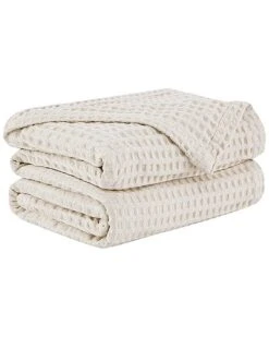 100% Cotton Waffle Weave Blanket Home