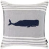 Nautica Whale Applique Throw Pillow Home