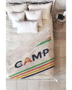 Zoe Wodarz Bonfire Blanket Fleece Throw Blanket Home