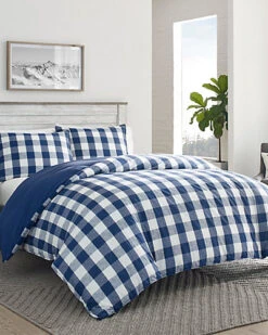 Eddie Bauer Lakehouse Plaid Blue Comforter Set Home