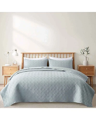Quilted Reversible Coverlet Set Home 1 Quilted Reversible Coverlet Set Home