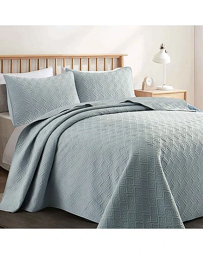 Quilted Reversible Coverlet Set Home 2 Quilted Reversible Coverlet Set Home - Image 2