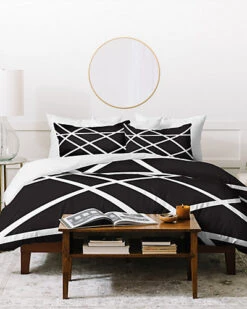 Vy La Black And White Lines Duvet Cover Set Home