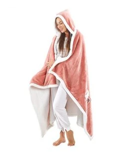 Aliza Throw Blanket With Hoodie Home