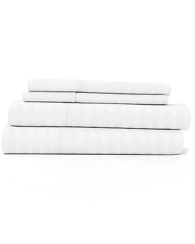 Premium Striped Embossed 4pc Bed Sheet Set 3 Premium Striped Embossed 4pc Bed Sheet Set - Image 3