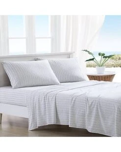 Tommy Bahama Del Ray Stripe 4Pc Grey Sheet Set Home