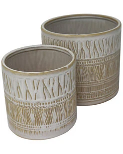 T Of 2 Ceramic Planters