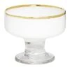 White Dessert Cups With Clear Stem And Rim Set Of 6 Home