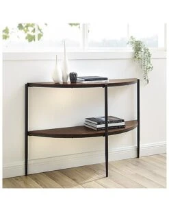 Half Round Walnut Tiered Entry Table Home -Home Furnishing Store 3050012209 RLLD 4