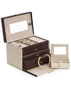 4-Level Leather Jewelry Box Home