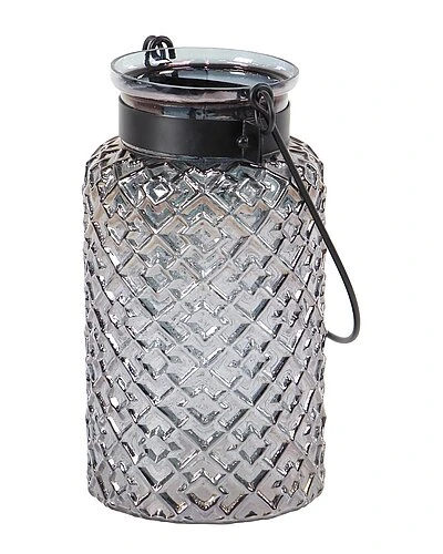 Black Glass Industrial Candle Holder Lantern Home 2 Black Glass Industrial Candle Holder Lantern Home - Image 2