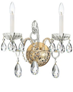2-Light Traditional Crystal Sconce Home