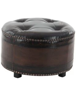 Set Of 3 Traditional Round Wood Storage Ottoman Home -Home Furnishing Store 3050026468 RLLD 4