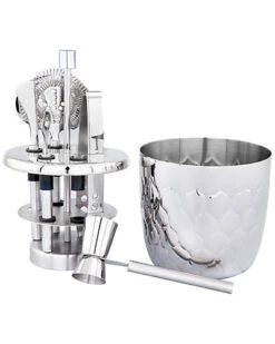 Avante Embossed Stainless Steel Bar Tools Set Home 5 Avante Embossed Stainless Steel Bar Tools Set Home -Home Furnishing Store 3050028074 RLLD 3