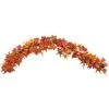 Autumn Maple Leaf, Pumpkin, Gourd & Berry Artificial Fall Garland 6ft. Home