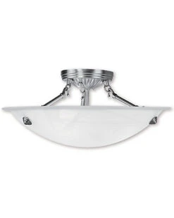 Livex Lighting Oasis 3-Light Brushed Nickel Ceiling Mount Home