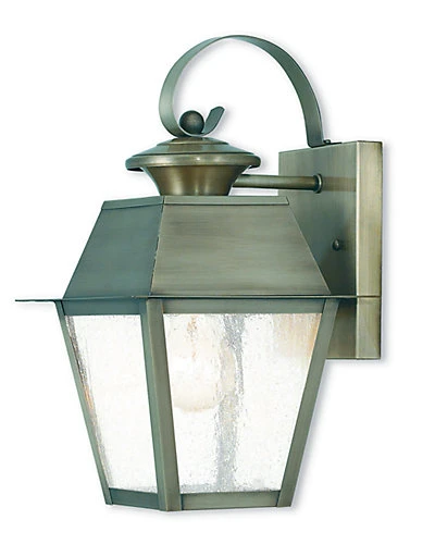 Livex Lighting Mansfield 1-Light VPW Outdoor Wall Lantern Home 1 Livex Lighting Mansfield 1-Light VPW Outdoor Wall Lantern Home