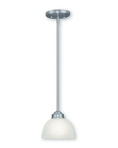 Livex Lighting Somerset 1-Light Brushed Nickel Mini Pendant Home 1 Livex Lighting Somerset 1-Light Brushed Nickel Mini Pendant Home