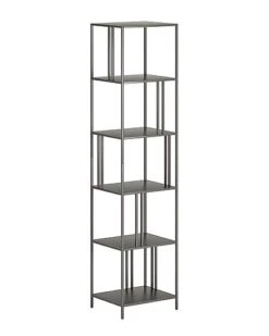 Ernest 18In Wide Gunmetal Gray Bookcase Home