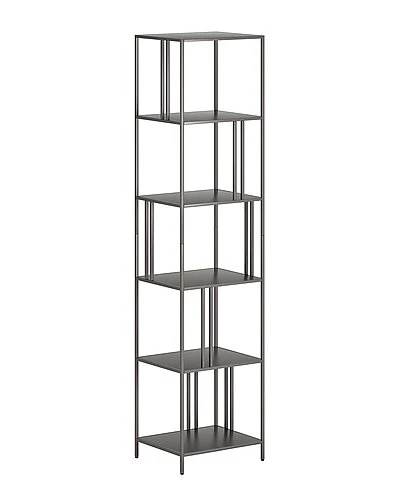 Ernest 18In Wide Gunmetal Gray Bookcase Home 1 Ernest 18In Wide Gunmetal Gray Bookcase Home