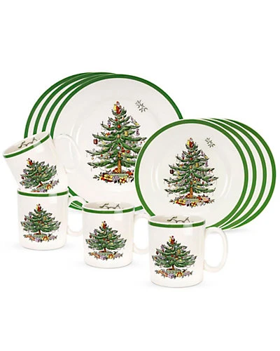 Spode Christmas Tree 12PC Place Setting Home 1 Spode Christmas Tree 12PC Place Setting Home