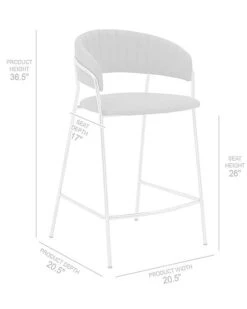 Nara 26in Metal Counter Height Bar Stool Home 8 Nara 26in Metal Counter Height Bar Stool Home -Home Furnishing Store 3050127994 RLLD 4