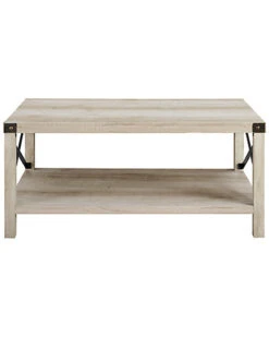 40in Farmhouse Industrial Wood Coffee Table Home -Home Furnishing Store 3050132427 RLLD 3