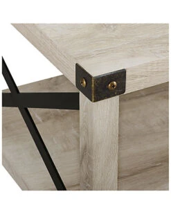 40in Farmhouse Industrial Wood Coffee Table Home -Home Furnishing Store 3050132427 RLLD 4