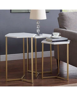 Set Of 3 Glam Nesting Side End Tables Home -Home Furnishing Store 3050132685 RLLD 3