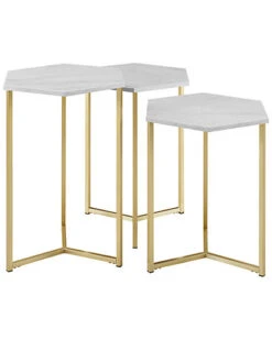 Set Of 3 Glam Nesting Side End Tables Home -Home Furnishing Store 3050132685 RLLD 4