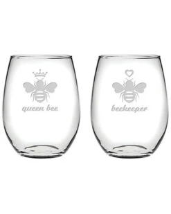T Of 2 The Hive Stemless Wine Glasses Home