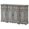 Coast To Coast Imports 4-Drawer 4-Door Credenza Home