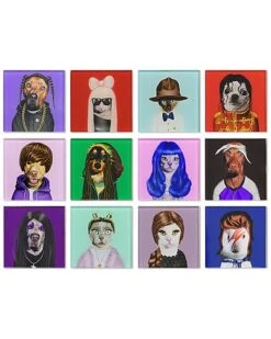 Music Tempered Art Glass Coaster Set Home